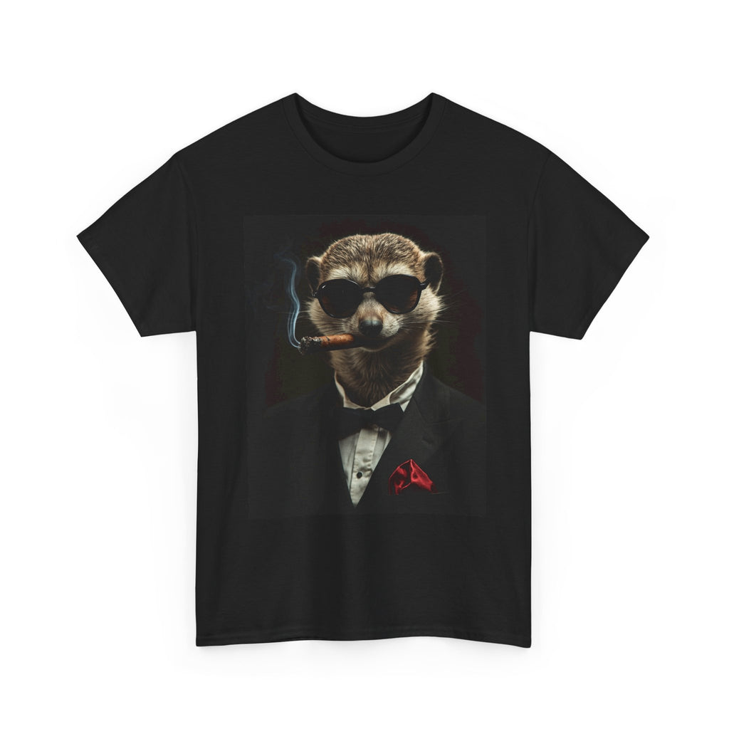 Dope Ass Meerkat Smoking T-Shirt - Unisex Heavy Cotton Tee for Fun Wear