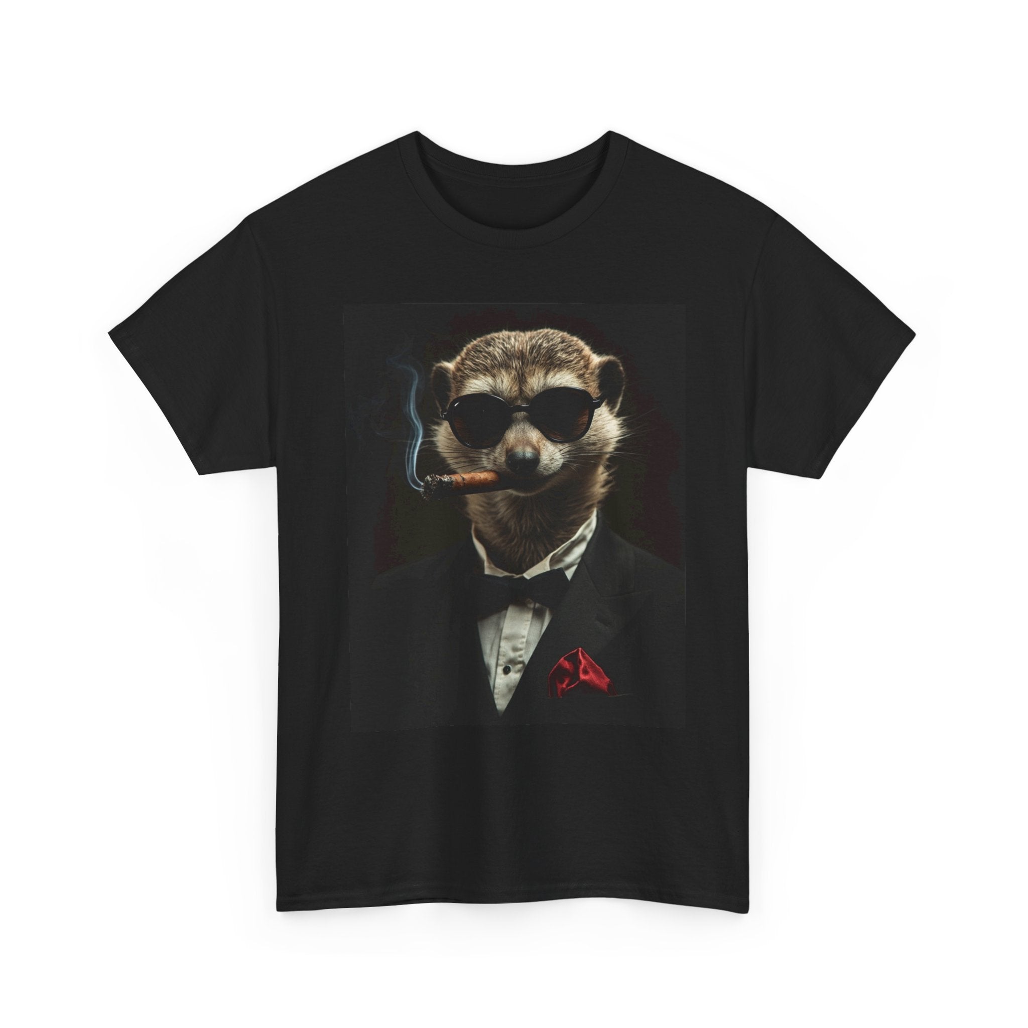 Dope Ass Meerkat Smoking T-Shirt - Unisex Heavy Cotton Tee for Fun Wear