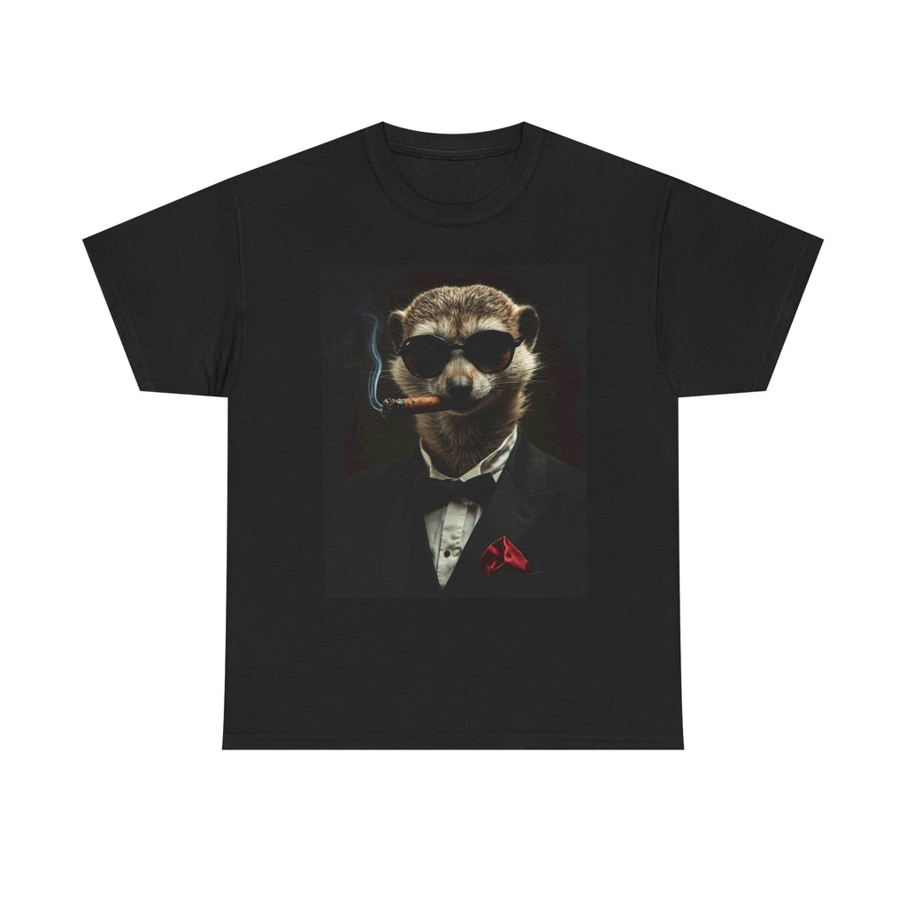 Dope Ass Meerkat Smoking T-Shirt - Unisex Heavy Cotton Tee for Fun Wear